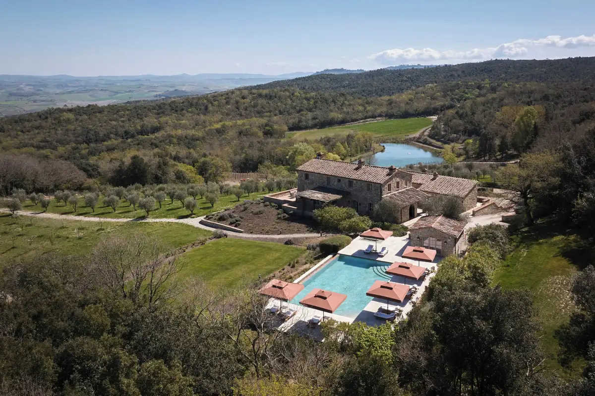 Castiglion del Bosco estate and pool in the Val d Orcia