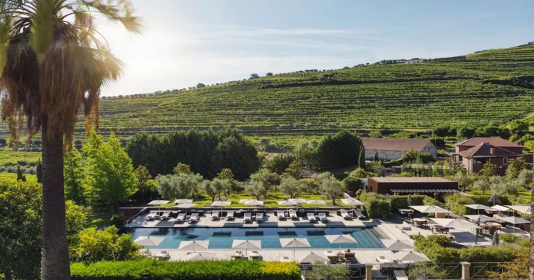 Where to stay in Douro Valley: amazing view of the Six Senses pool in the Douro Valley
